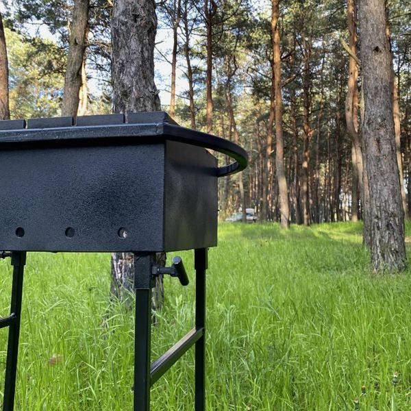 Мангал зі знімними ніжками на 6 шампурів 2мм М6-2N фото
